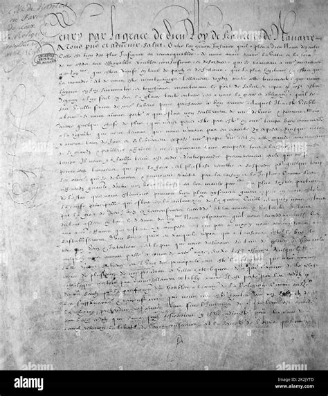 Henry Iv Of France Edict Of Nantes Black And White Stock Photos