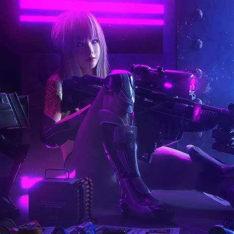 Cybergirl Cyberpank Cyborgs Future Neon Future Girl