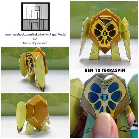 Paper Model โลกใบเหลี่ยม Ben 10 Terraspin Papercraft Paper Toys