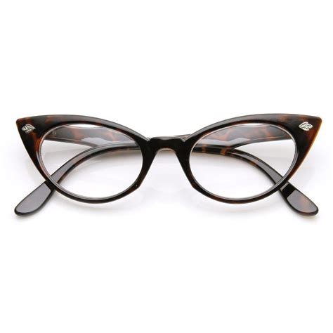 womens 1960 s leaf accent cat eye clear lens glasses zerouv fashion 60s black women fashion
