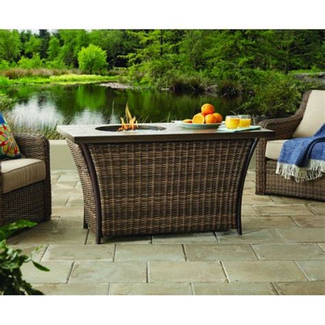 Better Homes And Gardens Metal Hawthorne Gas Fire Pit Brown Walmart