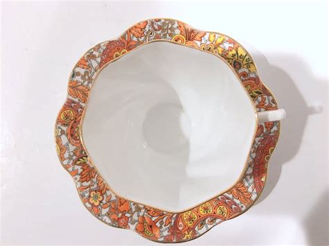 Pretty Paisley Rosina Tea Cup And Saucer Bone China Teacup English