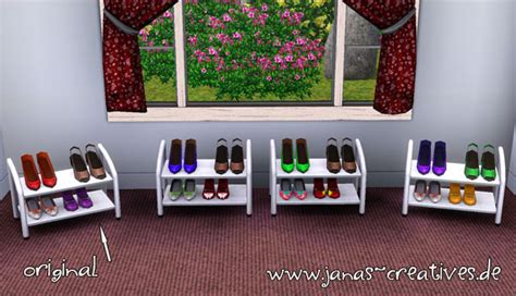 My Sims 3 Blog Shoe Rack With Newly Dyed Shoes By Fanny