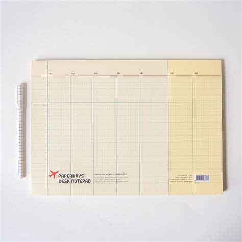 Weekly Scheduler Desk Notepad Desk Notepad Note Pad Planner Calendar