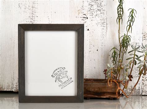 8x10 Picture Frame In 1x1 Flat Style On Alder With Vintage Gray Wash