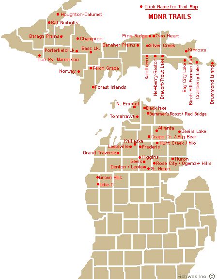 Atv Orv Ohv Utv Motorcycle Trail Route Maps Michigan Interactive