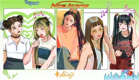 Pin By Malak On Newjeans Fanart Cute Art Styles Kpop Drawings Anime