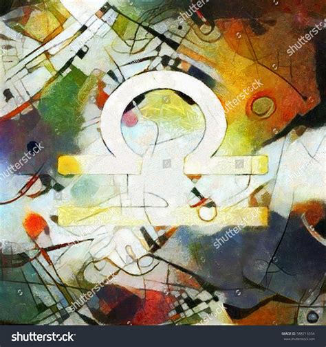 Zodiac Horoscope Constellations Modern Style Abstraction Stock