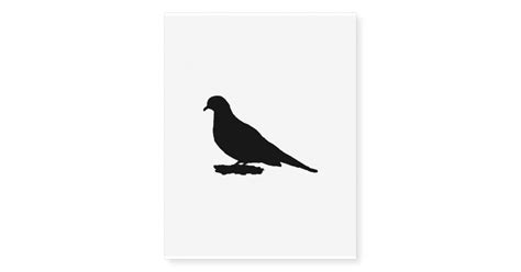 Mourning Dove Silhouette Love Bird Watching Temporary Tattoos Zazzle