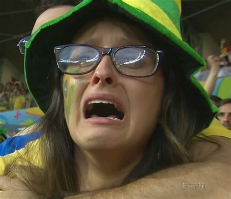 brazil fans crying after team falls behind 5 0 to germany video