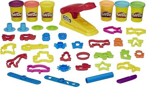 Play Doh Fun Factory Deluxe Set 6 Cans 31 Tools Perfect
