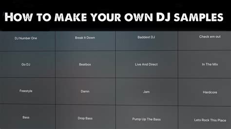 How To Make Your Own Dj Samples Youtube