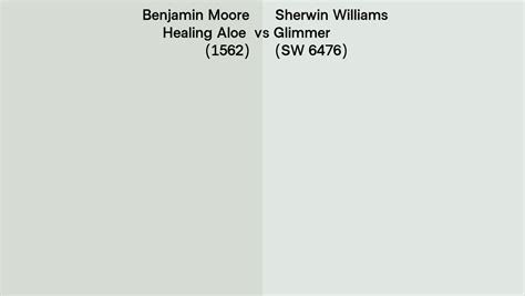 Benjamin Moore Healing Aloe 1562 Vs Sherwin Williams Glimmer Sw 6476