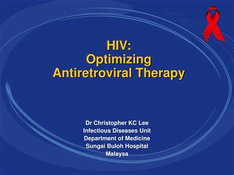 Ppt Hiv Optimizing Antiretroviral Therapy Powerpoint Presentation