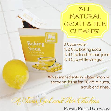 In a bowl with baking soda, you have to had water and make a smooth paste out of it. DIY All Natural Tile and Grout Cleaner