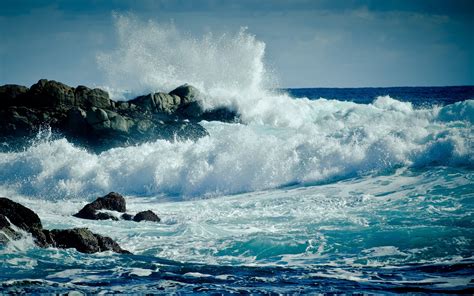 Nature Landscape Sea Waves Wallpapers Hd Desktop And Mobile