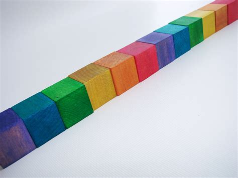 Rainbow Blocks Starter Set A Montessori And Waldorf Inspired