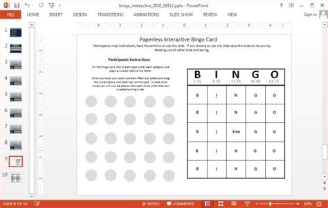 Animated Bingo Powerpoint Template