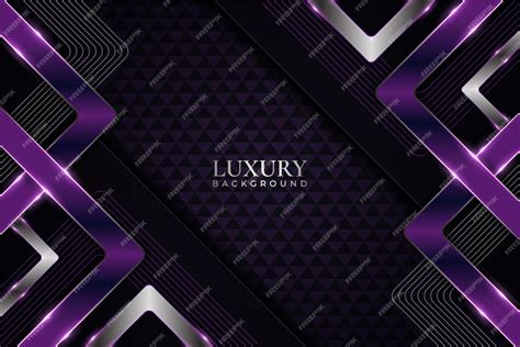 Premium Vector Luxury Background Overlapped Geometric Glow Purple And