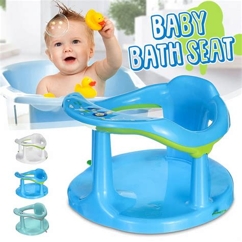 Newborn Infant Baby Bath Seat Bathroom Bath Tub Chair Anti Slip Bathtub