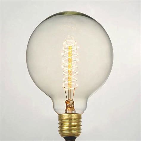 Retro Edison Spiral Filament Bulb Large Round G80 40w 3 Or 6 Pack