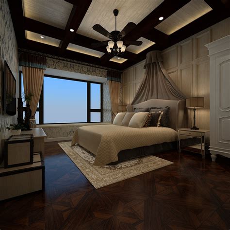 Luxury White Bedroom 3d Model Max