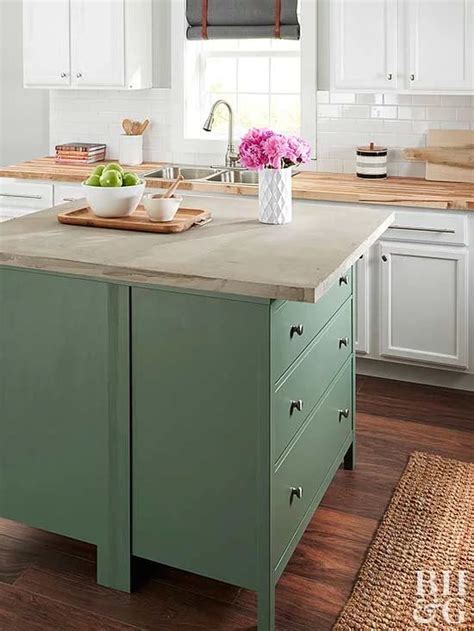 To make this diy kitchen island i used this plan. Make Your Own Kitchen Island This Weekend | Diy kitchen island, Green kitchen cabinets, Kitchen ...