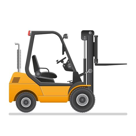 Forklift Truck With Raised Lift Isolated 1265802 Vector Art At Vecteezy