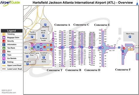 Karte Des Flughafens Atlanta Flughafen Terminals Und Flughafen Gates