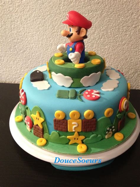 Gâteau Mario Bros Doucesoeurs Gâteau Mario Bros Gateau Mario