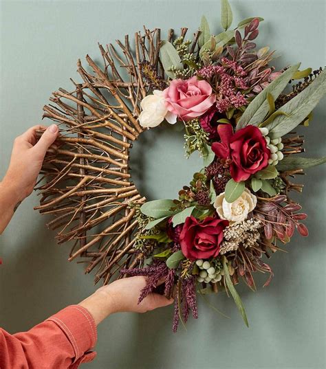 Twig Crafts Flower Diy Crafts Wreath Crafts Diy Home Crafts Wreath