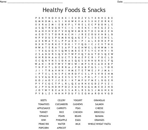 Healthy Food Word Search Free Printable Word Search Printable
