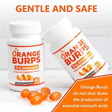 Orange Burps D Limonene Softgels Orange Peel Extract For Digestive