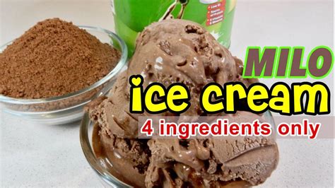 milo ice cream with 4 ingredients only no machine needed quick and easy recipe