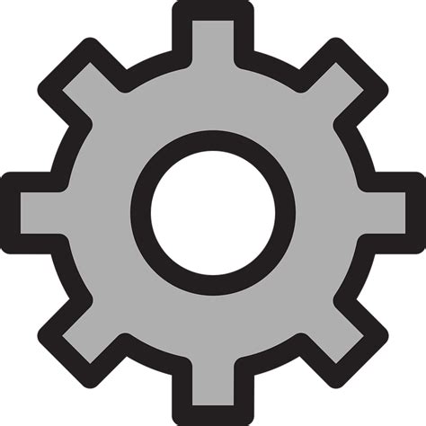 Setting Clipart Many Gear Gear Outline Png Transparent Png Full