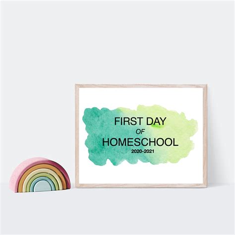 First Day Of Homeschool Sign Instant Download Printable Etsy Uk