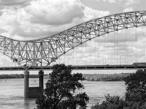 Hernando De Soto Bridge B W Photograph By Connor Beekman Pixels