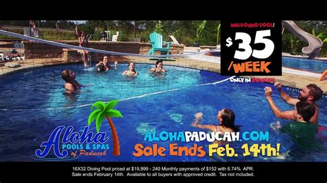 Aloha Pools And Spas Of Paducahs Inground Super Bowl 2018 Special Youtube