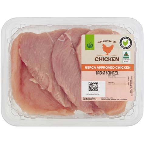 Woolworths Rspca Approved Chicken Breast Schnitzels 500g Woolworths