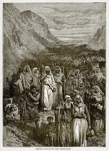Desert March Of The Israelites Stock Image Look And Learn