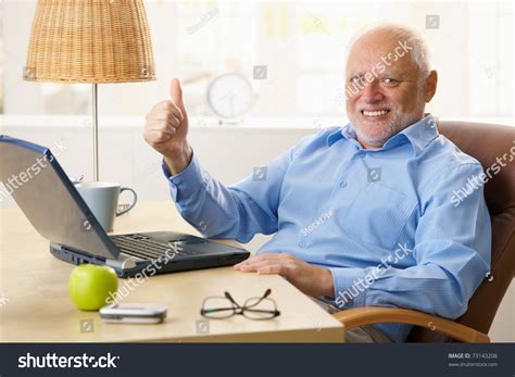 Happy Senior Man Giving Thumb Up Stock Photo 73143208 Shutterstock