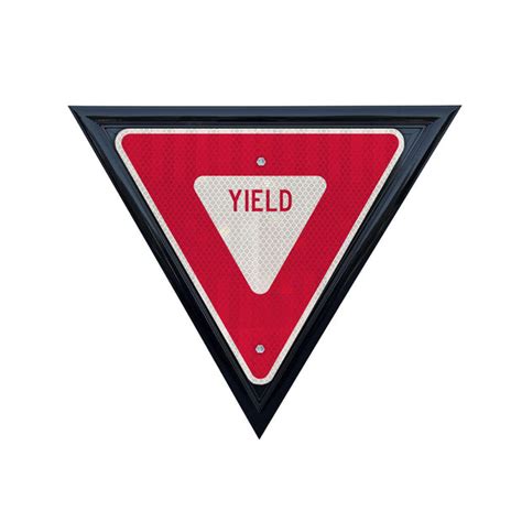 Yield Traffic Sign Frame Durable Extruded Aluminum