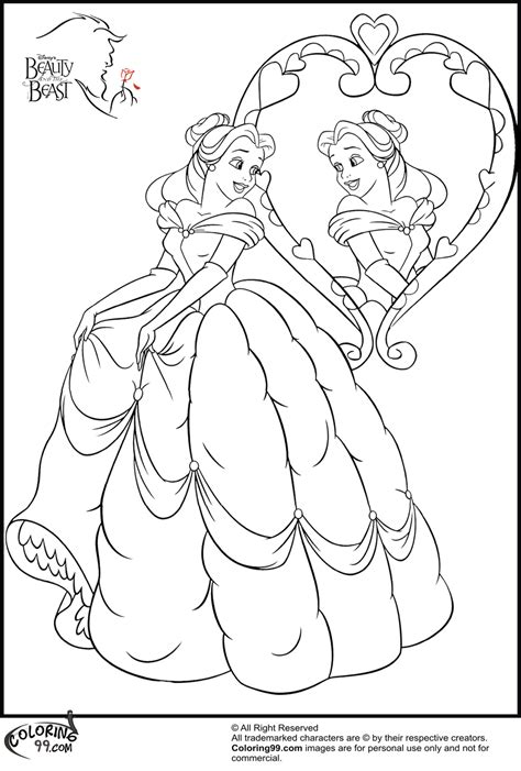Ariel princess coloring paper for little girls. Disney Princess Belle Coloring Pages | Minister Coloring