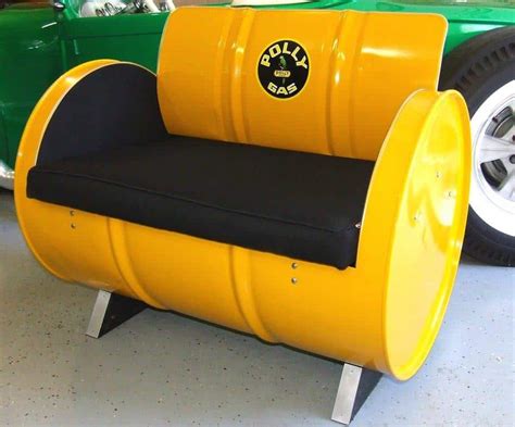 55 Gallon Steel Drums Upcycled Into Furniture Recyclart