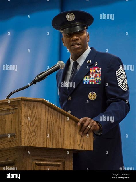 Chief Master Sgt Of The Air Force Kaleth O Wright Gives Speech During