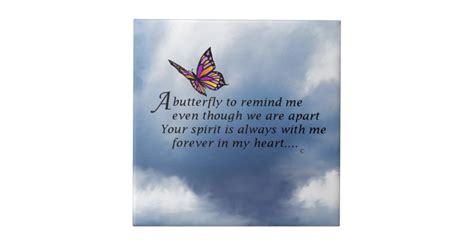 Butterfly Memorial Poem Tile Zazzle Memorial Poems Poems Memories