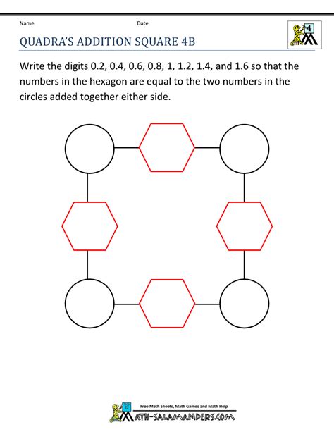 There are different versions of each puzzle from 1st to 5th grade. Free Math Puzzles 4th Grade