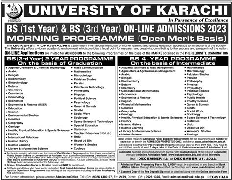 University Of Karachi Uok Admissions 2023 Resultpk