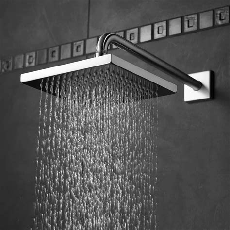 shop reno contemporary style stainless steel square rain shower head