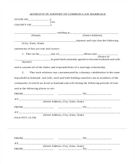 FREE General Affidavit Forms In PDF